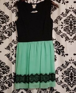 Sweet Storm Dresses - Mint green and black lace dress size large Sweet Storm Dresses - Mint green and black lace dress size large